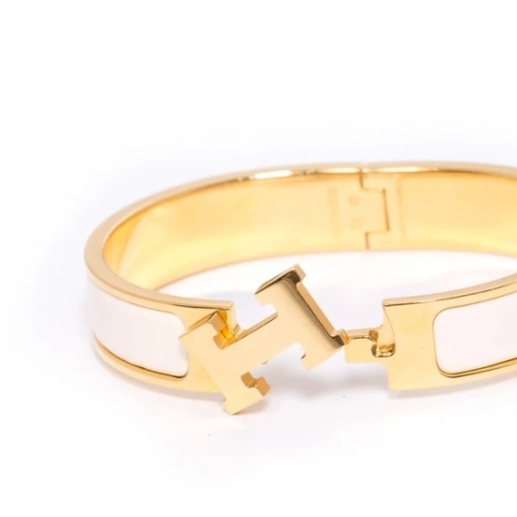 Hermes Gold and White Bracelet - Picture 3 of 4